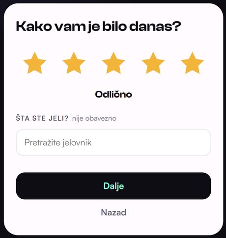 Forma za ocjenu gosta
